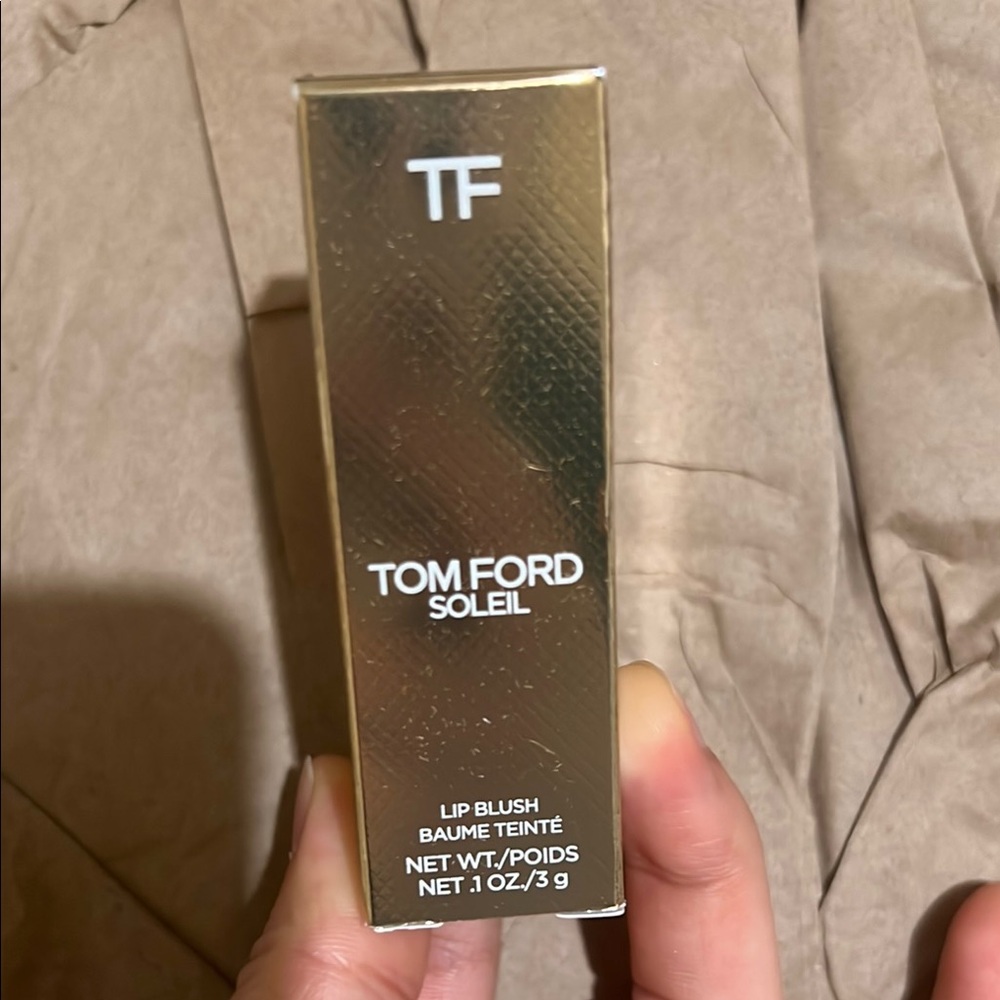 Tom Ford Soleil Lip Blush in Gold Packaging